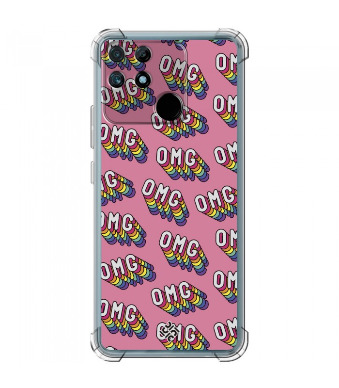 Funda Antigolpe [ Realme Narzo 50A ] Dibujo Frases Guays [ OMG ] Esquina Reforzada Silicona 1.5mm Transparente