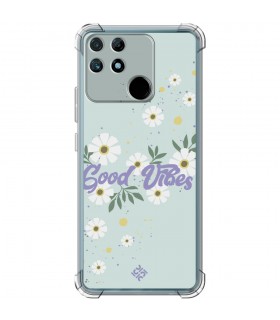 Funda Antigolpe [ Realme Narzo 50A ] Dibujo Frases Guays [ Margaritas Good Vibes ] Esquina Reforzada Silicona 1.5mm