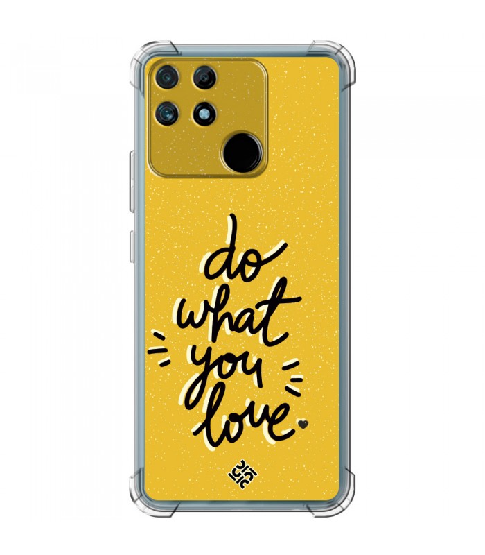 Funda Antigolpe [ Realme Narzo 50A ] Dibujo Frases Guays [ Do What You Love ] Esquina Reforzada Silicona 1.5mm