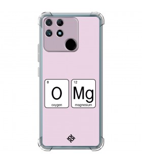 Funda Antigolpe [ Realme Narzo 50A ] Dibujo Frases Guays [ Oxigeno + Magnesio - OMG ] Esquina Reforzada 1.5 Transparente