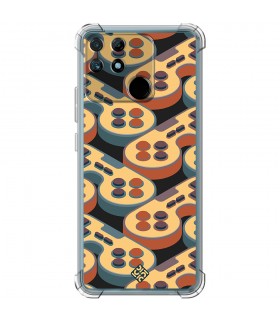 Funda Antigolpe [ Realme Narzo 50A ] Dibujo Gamers [ Joystick Retro ] Esquina Reforzada Silicona 1.5mm Transparente