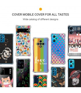 Funda Antigolpe [ Realme Narzo 50A ] Dibujo Japones [ Daruma, Máscara Kitsune y Hannya Japon ] Esquina Reforzada 1.5mm