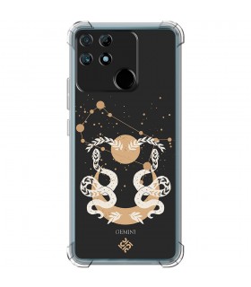 Funda Antigolpe [ Realme Narzo 50A ] Dibujo Zodiaco [ Signo Zodiacal - Geminis ] Esquina Reforzada Silicona 1.5mm 