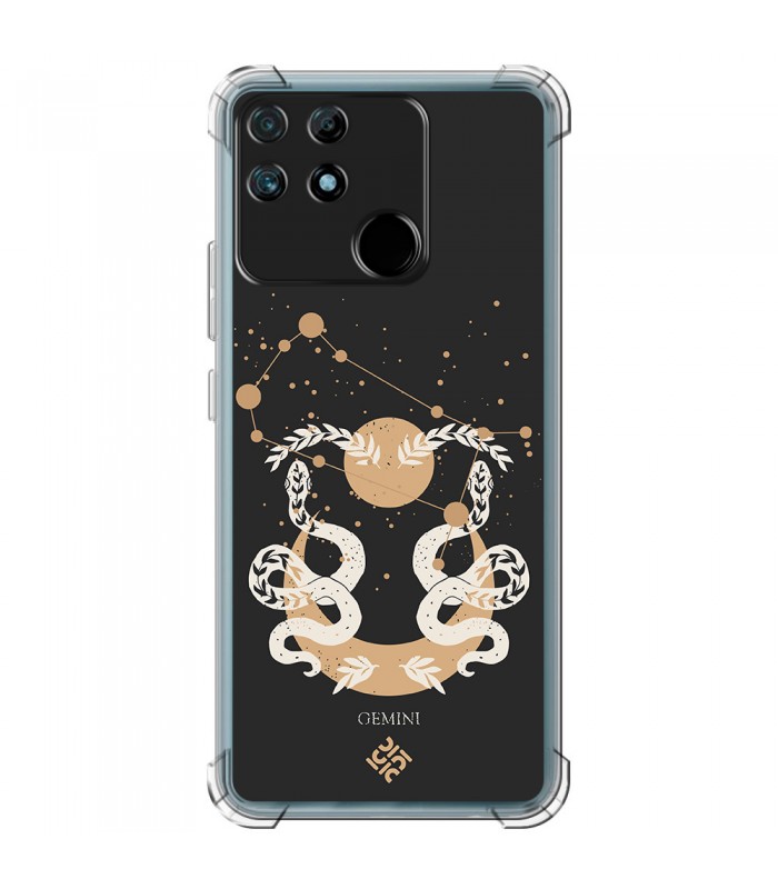 Funda Antigolpe [ Realme Narzo 50A ] Dibujo Zodiaco [ Signo Zodiacal - Geminis ] Esquina Reforzada Silicona 1.5mm 