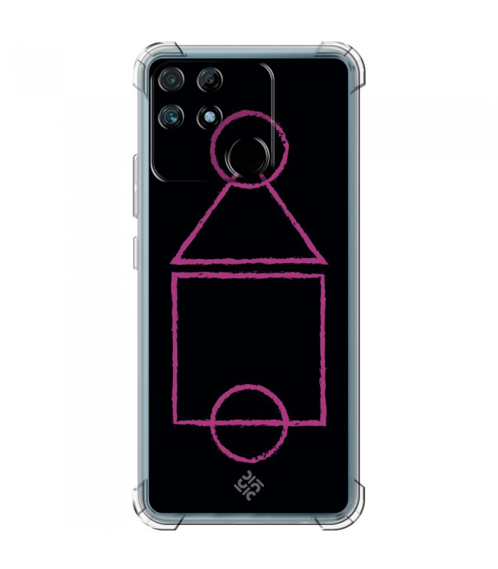 Funda Antigolpe [ Realme Narzo 50A ] Squid Game [Pista de Juego] Esquina Reforzada Silicona 1.5mm Transparente