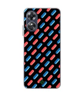 Funda para [ OPPO A17 ] Cine Fantástico [ Pildora Roja y Azul ] de Silicona Flexible para Smartphone