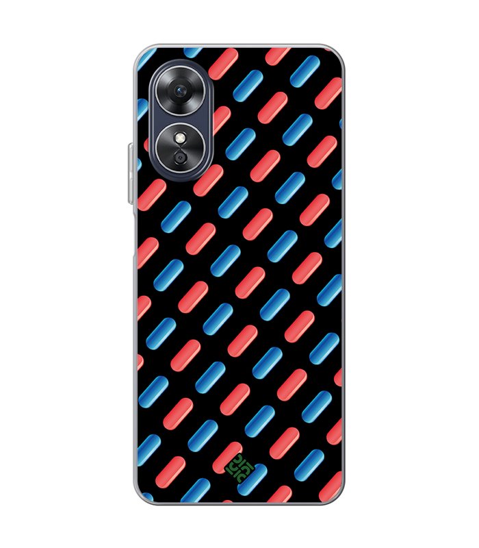 Funda para [ OPPO A17 ] Cine Fantástico [ Pildora Roja y Azul ] de Silicona Flexible para Smartphone