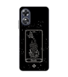 Funda para [ OPPO A17 ] Dibujo Esotérico [ Carta del Tarot -  Death ] de Silicona Flexible para Smartphone