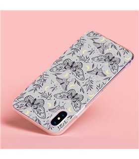 Funda para [ OPPO A17 ] Dibujo Esotérico [ Boho Fondo Mágico con Elementos de Espacio Gris Estrellas ] de Silicona Flexible