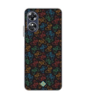 Funda para [ OPPO A17 ] Dibujo Gamers [ Mandos Xbox ] de Silicona Flexible para Smartphone