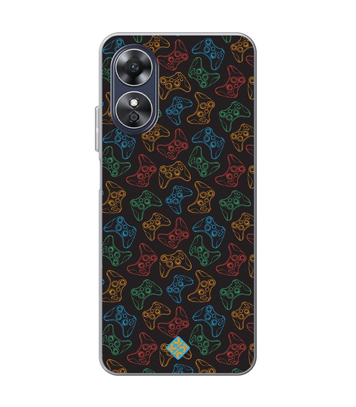 Funda para [ OPPO A17 ] Dibujo Gamers [ Mandos Xbox ] de Silicona Flexible para Smartphone