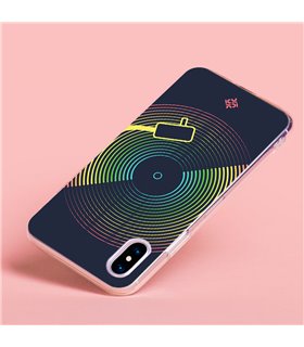 Funda para [ OPPO A17 ] Diseño Música [ Dibujo Disco de Vinilo ] de Silicona Flexible para Smartphone