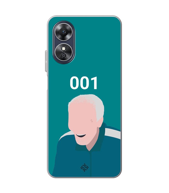 Funda para [ OPPO A17 ] Squid Game [Jugador Número 001] de Silicona Flexible para Smartphone