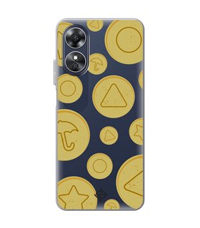 Funda para [ OPPO A17 ] Squid Game [Galletas Dalgona Candy] de Silicona Flexible para Smartphone