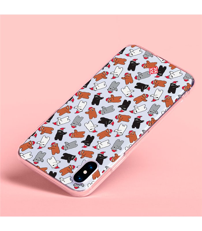 Funda para  [ iPhone 11 ] Fondo Navidad [ Bear Dab ] de Silicona Flexible para Smartphone