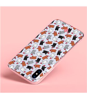 Funda para  [ iPhone 12 Mini ] Fondo Navidad [ Bear Dab ] de Silicona Flexible para Smartphone