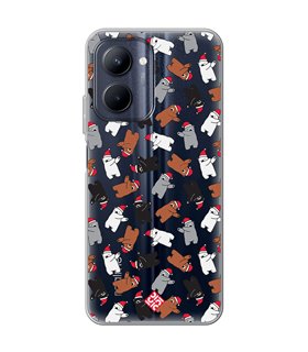 Funda para  [ Realme C33 ] Fondo Navidad [ Bear Dab ] de Silicona Flexible para Smartphone