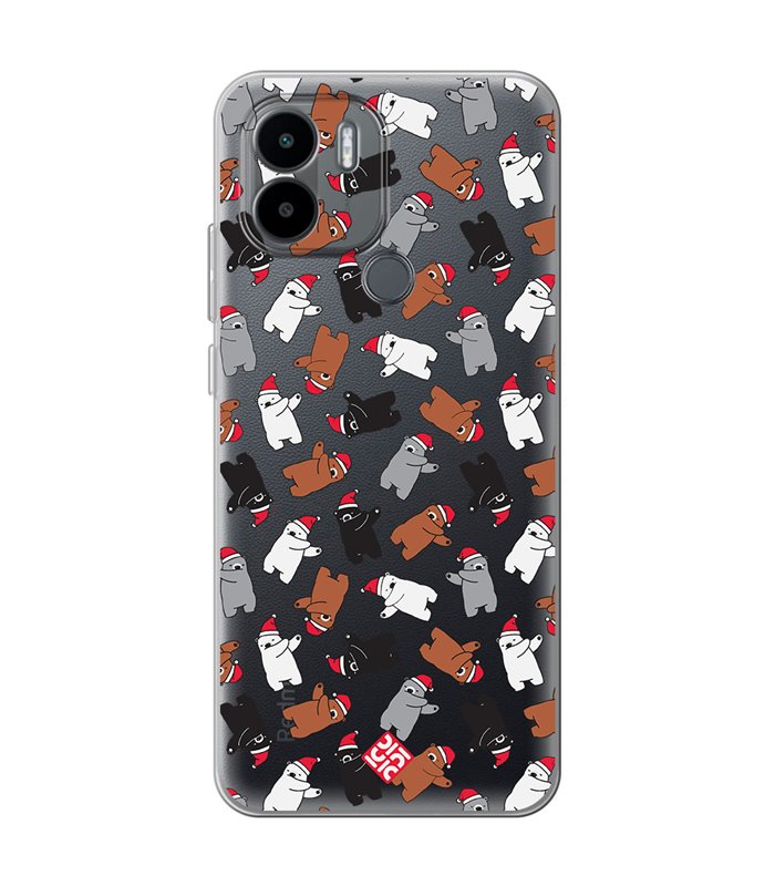 Funda para  [ Xiaomi Redmi A1 Plus ] Fondo Navidad [ Bear Dab ] de Silicona Flexible para Smartphone