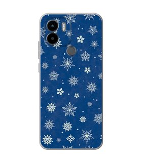 Funda para  [ Xiaomi Redmi A1 Plus ] Fondo Navidad [ Copos de Nieve ] de Silicona Flexible para Smartphone