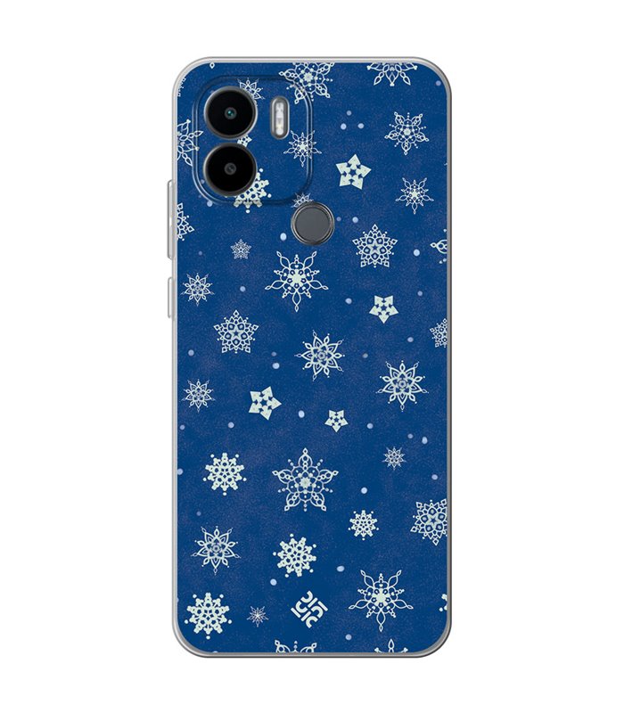 Funda para  [ Xiaomi Redmi A1 Plus ] Fondo Navidad [ Copos de Nieve ] de Silicona Flexible para Smartphone