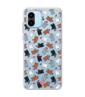 Funda para  [ Xiaomi Redmi A1 ] Fondo Navidad [ Bear Dab ] de Silicona Flexible para Smartphone