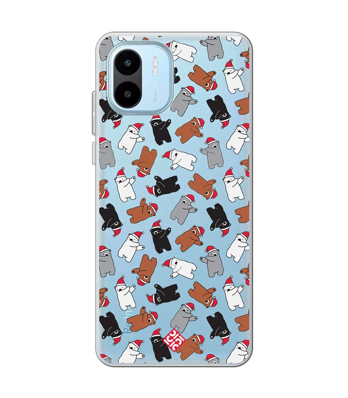 Funda para  [ Xiaomi Redmi A1 ] Fondo Navidad [ Bear Dab ] de Silicona Flexible para Smartphone