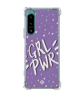 Funda Antigolpe [ Sony Xperia 5 IV ] Dibujo Frases Guays [ GRL Power ] Esquina Reforzada Silicona 1.5mm Transparente