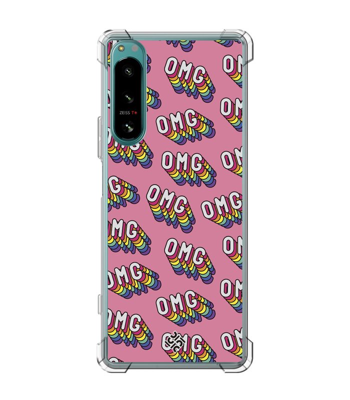 Funda Antigolpe [ Sony Xperia 5 IV ] Dibujo Frases Guays [ OMG ] Esquina Reforzada Silicona 1.5mm Transparente