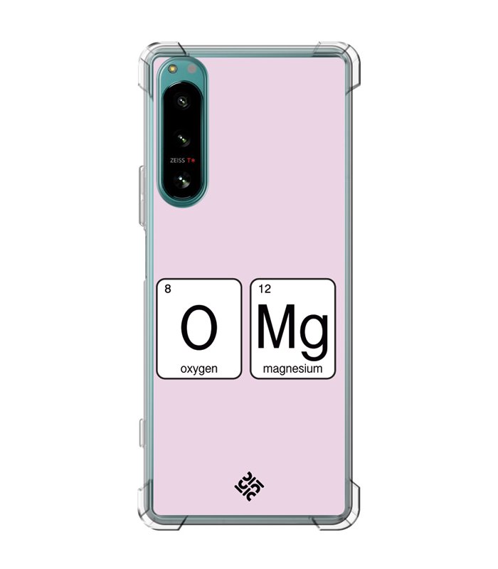 Funda Antigolpe [ Sony Xperia 5 IV ] Dibujo Frases Guays [ Oxigeno + Magnesio - OMG ] Esquina Reforzada 1.5 Transparente