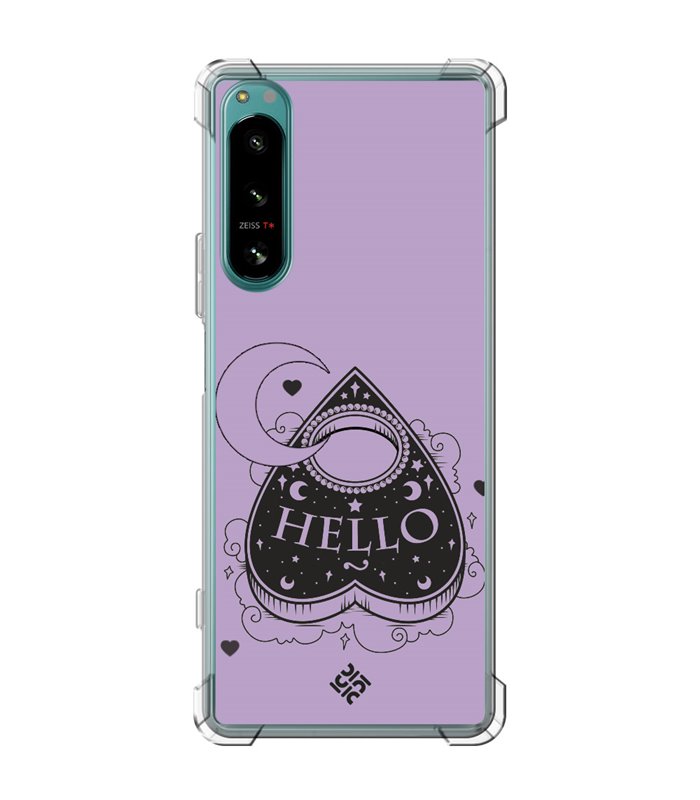 Funda Antigolpe [ Sony Xperia 5 IV ] Dibujo Gotico [ Dieza de la Ouija - Hello ] Esquina Reforzada Silicona 1.5mm