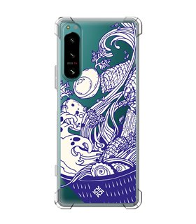 Funda Antigolpe [ Sony Xperia 5 IV ] Dibujo Japones [ Ramen ] Esquina Reforzada Silicona 1.5mm Transparente