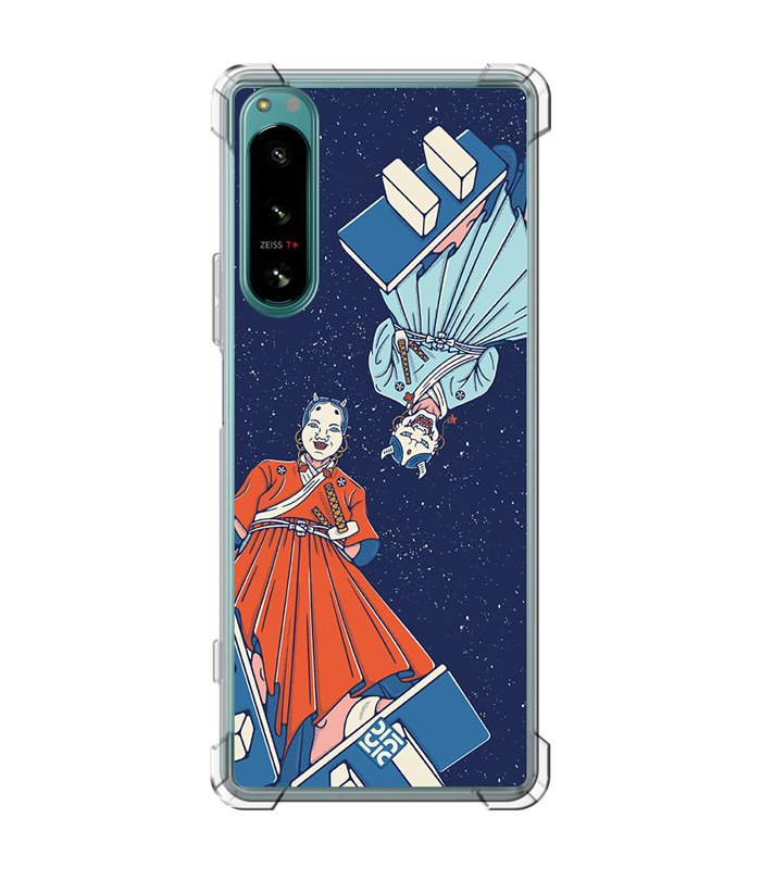 Funda Antigolpe [ Sony Xperia 5 IV ] Dibujo Japones [ Los dioses Japoneses Desde Arriba ] Esquina Reforzada Silicona 1.5mm