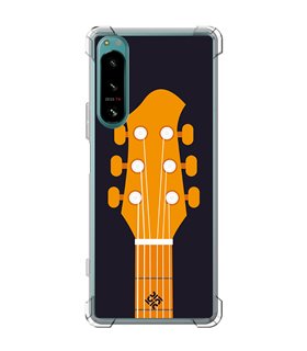 Funda Antigolpe [ Sony Xperia 5 IV ] Diseño Música [ Mástil y Pala de Guitarra ] Esquina Reforzada Silicona 1.5mm