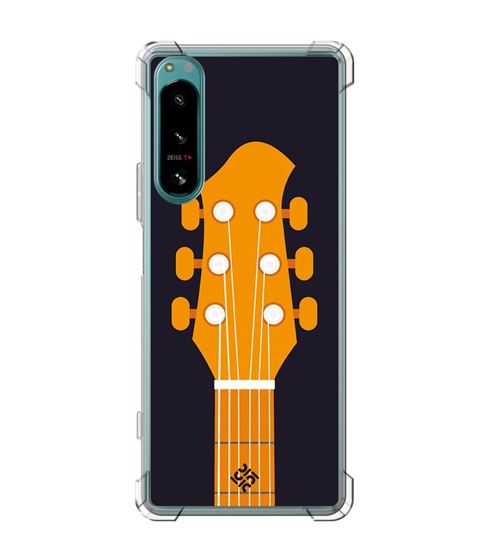 Funda Antigolpe [ Sony Xperia 5 IV ] Diseño Música [ Mástil y Pala de Guitarra ] Esquina Reforzada Silicona 1.5mm