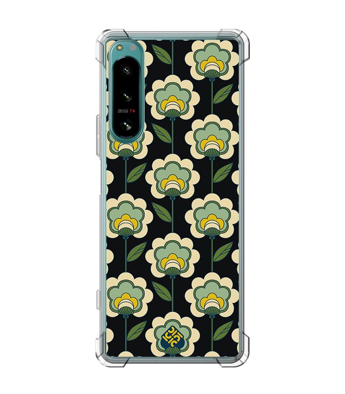 Funda Antigolpe [ Sony Xperia 5 IV ] Dibujos Retro [ Planta Verde - Retro ] Esquina Reforzada Silicona 1.5mm Transparente