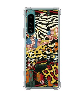 Funda Antigolpe [ Sony Xperia 5 IV ] Dibujo Tendencias [ Pieles de Animales y Telas ] Esquina Reforzada Silicona 