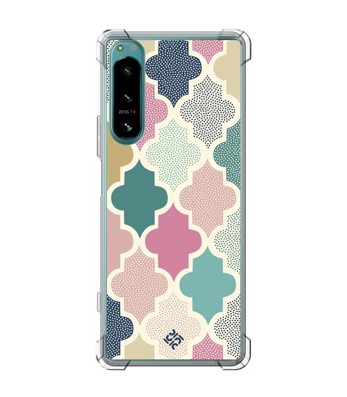 Funda Antigolpe [ Sony Xperia 5 IV ] Dibujo Tendencias [ Diseño Azulejos de Colores ] Esquina Reforzada Silicona 1.5mm