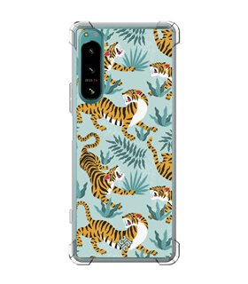 Funda Antigolpe [ Sony Xperia 5 IV ] Dibujo Tendencias [ Estampado de Tigres ] Esquina Reforzada Silicona 1.5mm 