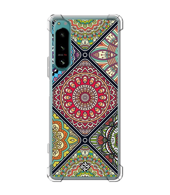 Funda Antigolpe [ Sony Xperia 5 IV ] Dibujo Auténtico [ Motivos Mandala ] Esquina Reforzada Silicona 1.5mm Transparente