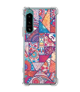 Funda Antigolpe [ Sony Xperia 5 IV ] Dibujo Auténtico [ Mosaico Vidriera Mandala ] Esquina Reforzada Silicona 1.5mm