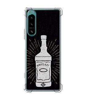 Funda Antigolpe [ Sony Xperia 5 IV ] Dibujo Auténtico [ Whiskey ] Esquina Reforzada Silicona 1.5mm Transparente