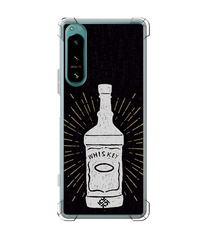 Funda Antigolpe [ Sony Xperia 5 IV ] Dibujo Auténtico [ Whiskey ] Esquina Reforzada Silicona 1.5mm Transparente