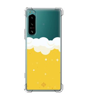 Funda Antigolpe [ Sony Xperia 5 IV ] Dibujo Auténtico [ Cerveza ] Esquina Reforzada Silicona 1.5mm Transparente