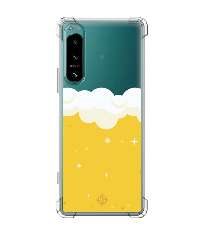 Funda Antigolpe [ Sony Xperia 5 IV ] Dibujo Auténtico [ Cerveza ] Esquina Reforzada Silicona 1.5mm Transparente