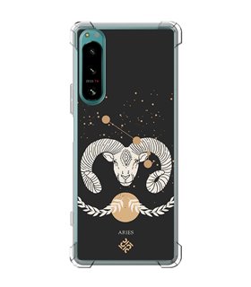 Funda Antigolpe [ Sony Xperia 5 IV ] Dibujo Zodiaco [ Signo Zodiacal - Aries ] Esquina Reforzada Silicona 1.5mm 