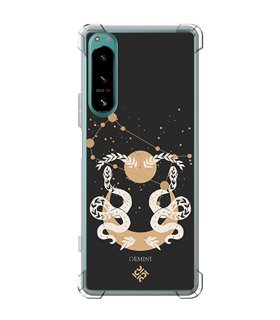 Funda Antigolpe [ Sony Xperia 5 IV ] Dibujo Zodiaco [ Signo Zodiacal - Geminis ] Esquina Reforzada Silicona 1.5mm 