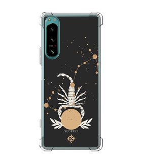 Funda Antigolpe [ Sony Xperia 5 IV ] Dibujo Zodiaco [ Signo Zodiacal - Escorpio ] Esquina Reforzada Silicona 1.5mm 