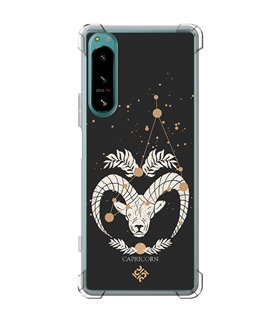 Funda Antigolpe [ Sony Xperia 5 IV ] Dibujo Zodiaco [ Signo Zodiacal - Capricornio ] Esquina Reforzada Silicona 1.5 