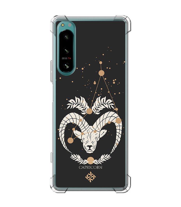 Funda Antigolpe [ Sony Xperia 5 IV ] Dibujo Zodiaco [ Signo Zodiacal - Capricornio ] Esquina Reforzada Silicona 1.5 