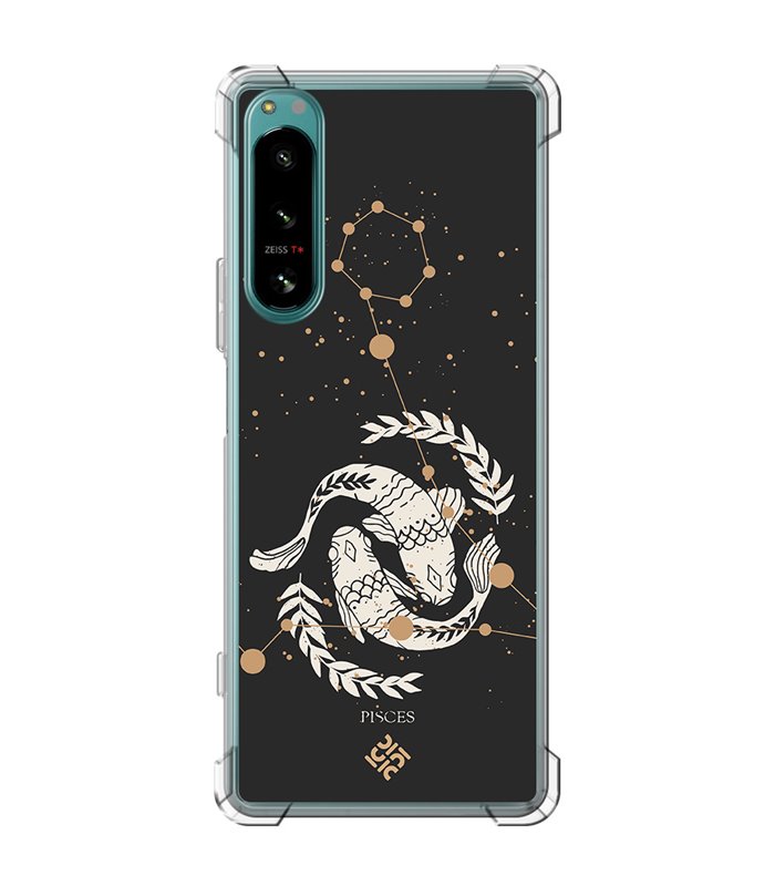 Funda Antigolpe [ Sony Xperia 5 IV ] Dibujo Zodiaco [ Signo zodiacal - Picis ] Esquina Reforzada Silicona 1.5 Transparente